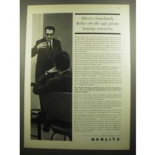 1960 Berlitz School Ad - immediately, will offer only private instruction