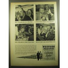 1960 Western Pacific Railroad Ad - After a fascinating day up in a Vista-Dome