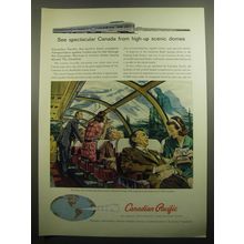 1960 Canadian Pacific Railroad Ad - See spectacular Canada from high-up domes