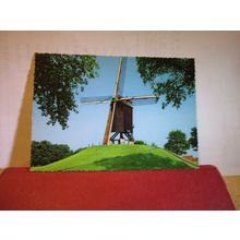 WINDMILL, BRUGGE, BELGIUM unused vintage postcard =