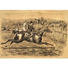 FLOREAT ETONA 1886 George Finch Mason - Horses VICTORIAN PRINT