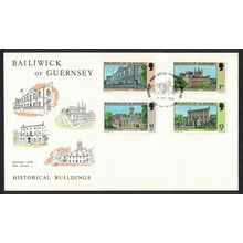 Guernsey Christmas Buildings 4v FDC 1976 SG#145-148 Sc#141-144