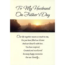 To My Husband On Father's Day - Father's Day Greeting Card - 28660-23876
