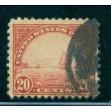 Used 567 20c Golden Gate Barely Clears A16172