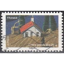 France 2011 Michel 5055I O Cote (2015) 0.60 € Fête du timbre Maison dans champs