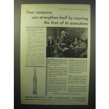 1933 Metropolitan Life Insurance Ad - Executives