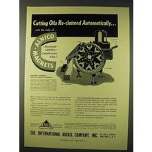 1947 International Nickel Ad - Cutting Oils Re-claimed