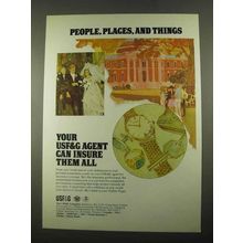 1969 USF&G Insurance Ad - People, Places and Things
