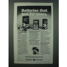 1979 General Electric Rechargeable Battery System Ad - Last for Years