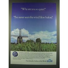 1986 KLM Airline Ad - Why Are You So Quiet?