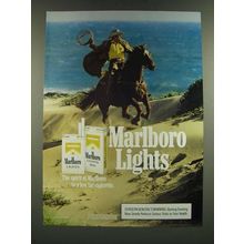 1986 Marlboro Lights Cigarettes Ad - Marlboro Man, Cowboy