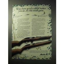 1986 Marlin Model 995 & 60 Rifle Ad - Rabbit Hunter