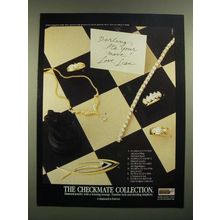 1988 De Beers Checkmate Collection Diamond Jewelry Ad