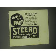 1940 Steero Bouillon Cubes Ad - Try this old time precaution