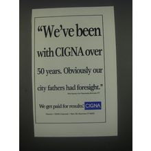 1991 CIGNA Companies Ad - We've been with CIGNA over 50 years