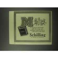 1941 Schilling Mustard Ad - M stands for mustard