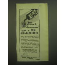 1945 Myers's Jamaica Rum Ad - When to lend a hand with a Rum Old-Fashioned