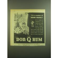 1945 Don Q Rum Advertisement - It's a matter of good taste