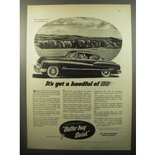 1950 Buick Car Ad - It's got a hoodful of go