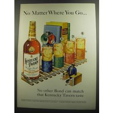1952 Kentucky Tavern Bourbon Ad - No matter where you go