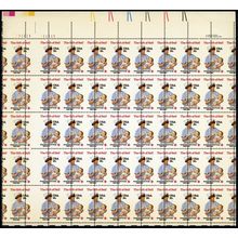 1910, 18¢ Tremendous Misperf With Gutter Error Sheet of 50 Stamps - Stuart Katz