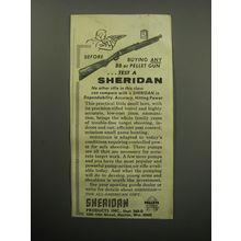 1968 Sheridan Rifles Ad - Before buying any BB or Pellet Gun ..test a Sheridan