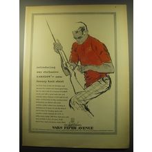 1959 Saks Fifth Avenue Fashion Ad - Introducing our exclusive Sakslon Shirt