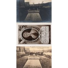 Grave Of Military Dead Belgium Nurse Cavell Execution WW1 3x 1915 Postcard s