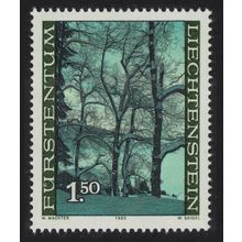 Liechtenstein Edge of forest at Oberplanken in winter 1980 MNH SG#757