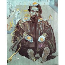 Salvador Dali - Velasquez dying 1982 Poster Canvas Movie Film Print A0 A1 A2 A3