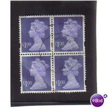 1995 GB Q.E.11 F/U £1 block SG Y1725