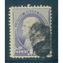 Used 212 1c Benjamin Franklin Barely Clears M01343