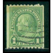 Used 597 1c Benjamin Franklin Fine M09801