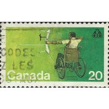 CANADA, SPORT, Olympiad for Physically Disabled, Archery, green 1976, 20c, #3