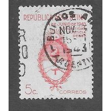 ARG 1943 5c '1943 REVOLUTION ' FINE USED (EBID79-072)