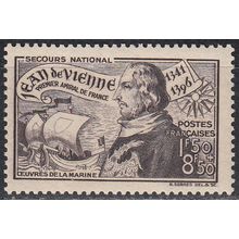 France 1942 Michel 554 Neuf ** Cote (2008) 1.60 € Jean de Vienne Amiral