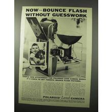 1956 Polaroid Land Camera and Bounce Flash Bracket Ad