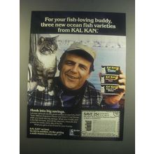 1985 Kal Kan Cat Food Ad - Ocean Fish Varieties
