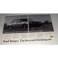 1986 Ford Tempo Car Ad - The Forward Thinking Car