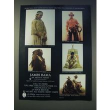 1989 B&R Art Gallery Ad - James Bama Prints: Little Fawn - Cree Indian