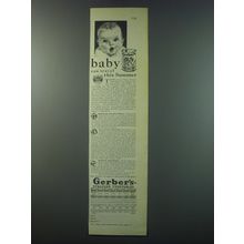 1930 Gerber's Strained Vegetables Ad - Baby can travel this summer
