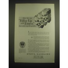 1931 Ethyl Gasoline Ad - More lips say fill'er up with Ethyl than ask for any