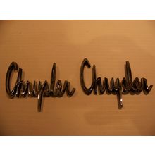 1965 CHRYSLER NEW YORKER EMBLEMS OEM #2581874 PAIR