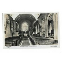 Bishops Nympton, Parish Church, Devon, RP Postcard.