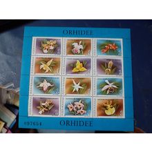 romania rumania orchids stamp minisheet mint