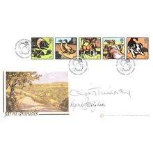 Lynda Bellingham & Christopher Timothy Farm Animals LTD TO 130 Hand Signed FDC