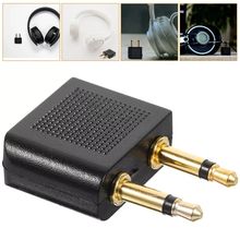 1 X Airplane Flight Headphone Adapter for 3.5mm Plug Jack Socket Converter UK