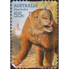 AUSTRALIA, MAMMALS, Diprotodon, brown 2008, 55c