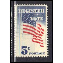 Used 1249 5c Register and Vote Fine KA5324