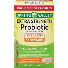 60ct Spring Valley Extra Strength Probiotic 10 Billion 06/26